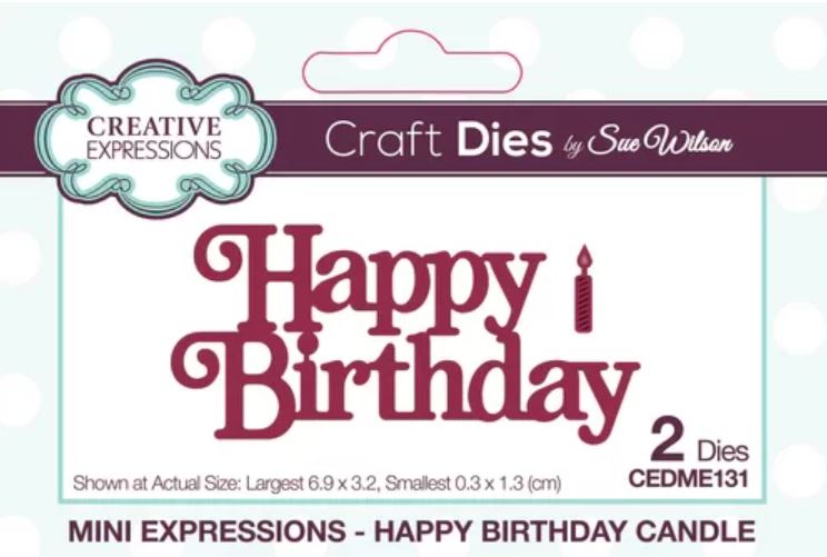 Creative Expressions Happy Birthday Candle Die