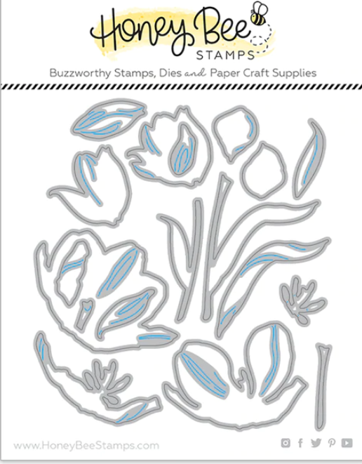 Honey Bee Stamps Lovely Layers Tulips Dies