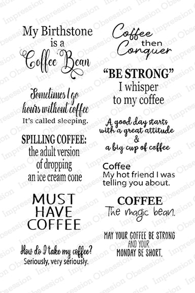 Impression Obsession Coffee Mug Sayings Clear Set