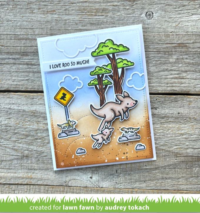 Lawn Fawn Kanga-rrific Clear Stamp Set