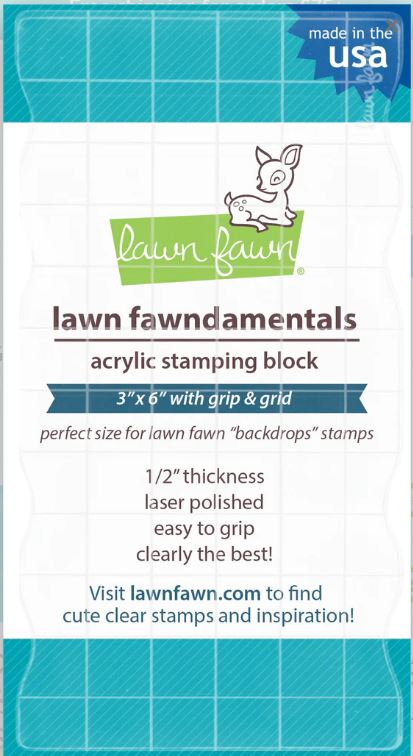 Lawn Fawn 3X6 Acrylic Stamping Block With Grip & Grid