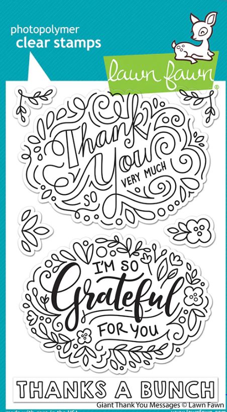 Lawn Fawn Giant Thank You Messages Stamp