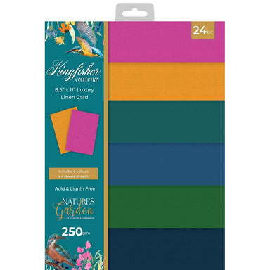 Crafters Companing Kingfisher Luxury Linen Cardstock 8.5x11"