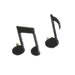 Eyelet Outlet Music Note Brads 12/Package