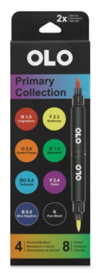 OLO Alcohol Markers Primary Coll 8 Colors