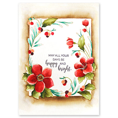 Penny Black Winter Blooms Cling Stamp