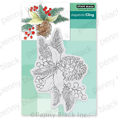 Penny Black Pinecone Poetry Cling Stamp