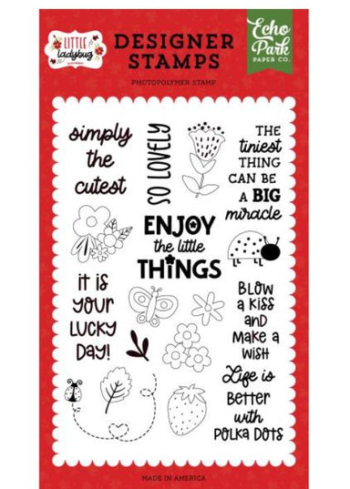 Echo Park Little Ladybug Simply the Cutest Stamp Set