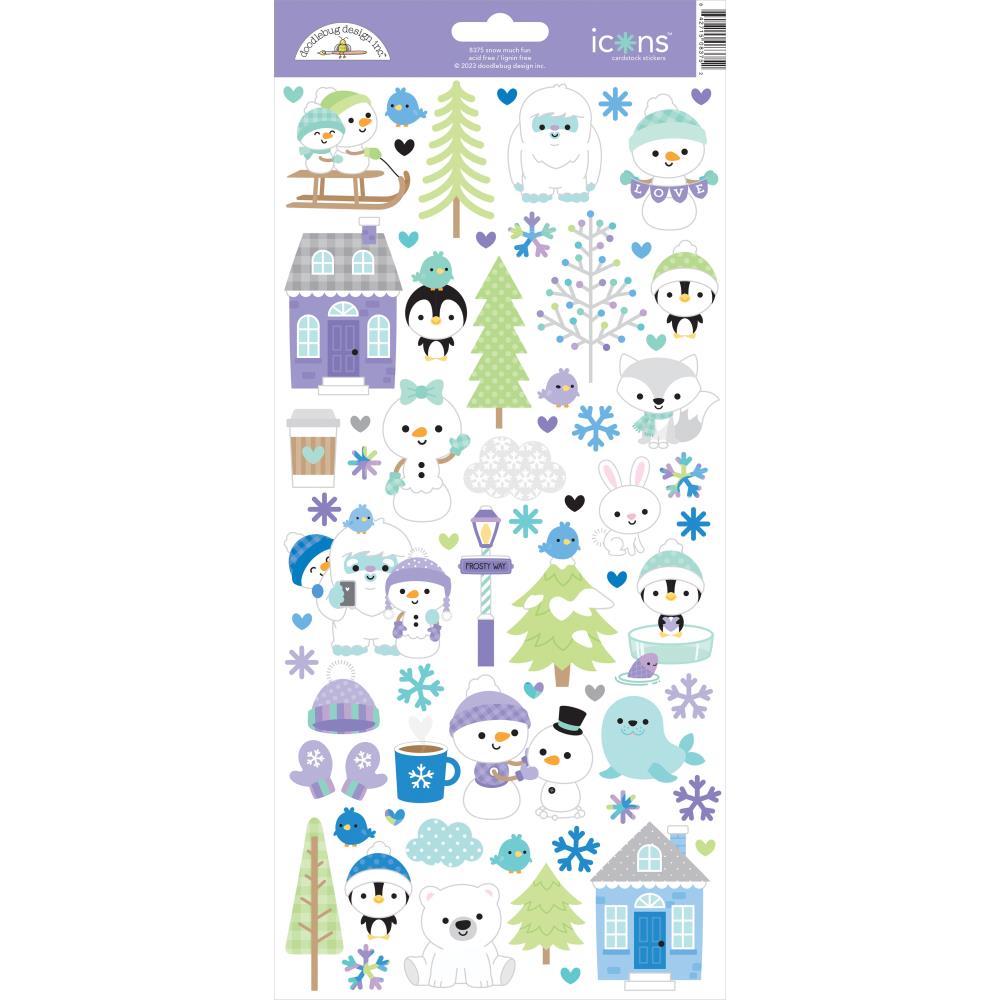 Doodlebug Snow Much Fun Icon Stckers