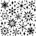 TCW 6X6 Snowflake Sparkles Stencil