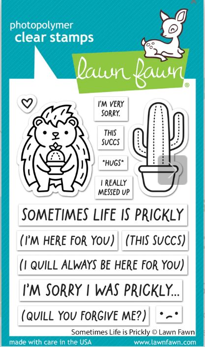 Lawn Fawn Sometimes Lif Is Prickly Stamp