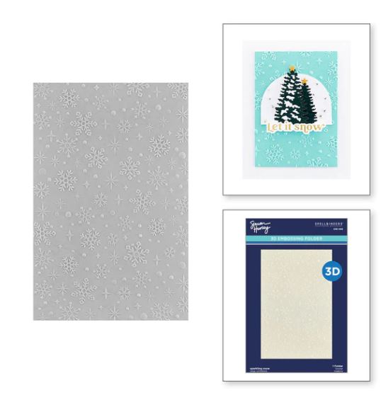 Spellbinders Sparkling Snow 3D Embossing Folder By Simon Hurley
