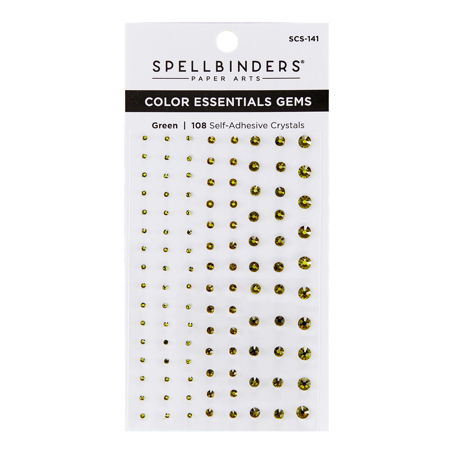 Spellbinder Green Self-adhesive Crystals