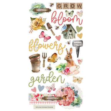 Simple Stories Simple Vintage Spring Garden Chipboard Stickers