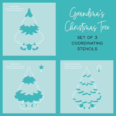 Honey Bee Stamps Grandma's Christmas Tree Stencils