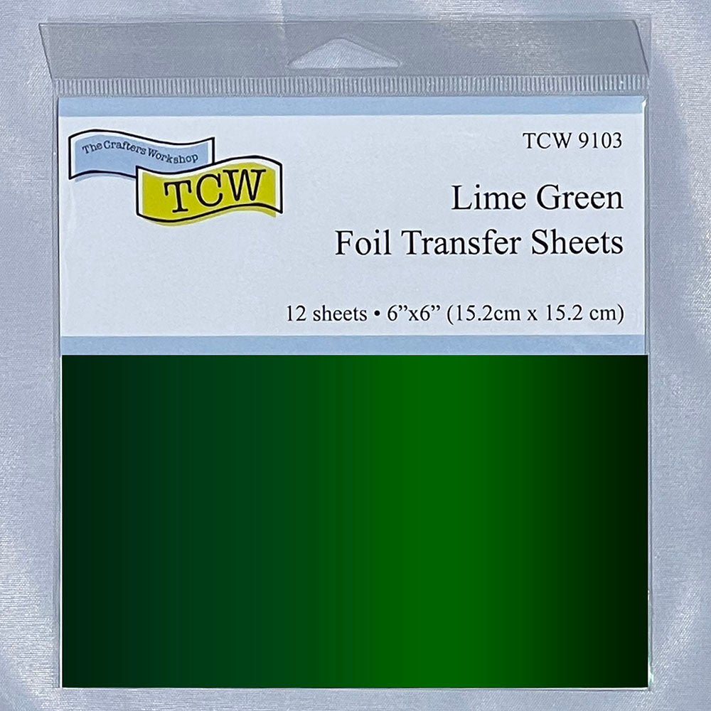 The Crafters Workshopl Line Green Foil Transfrer Sheets