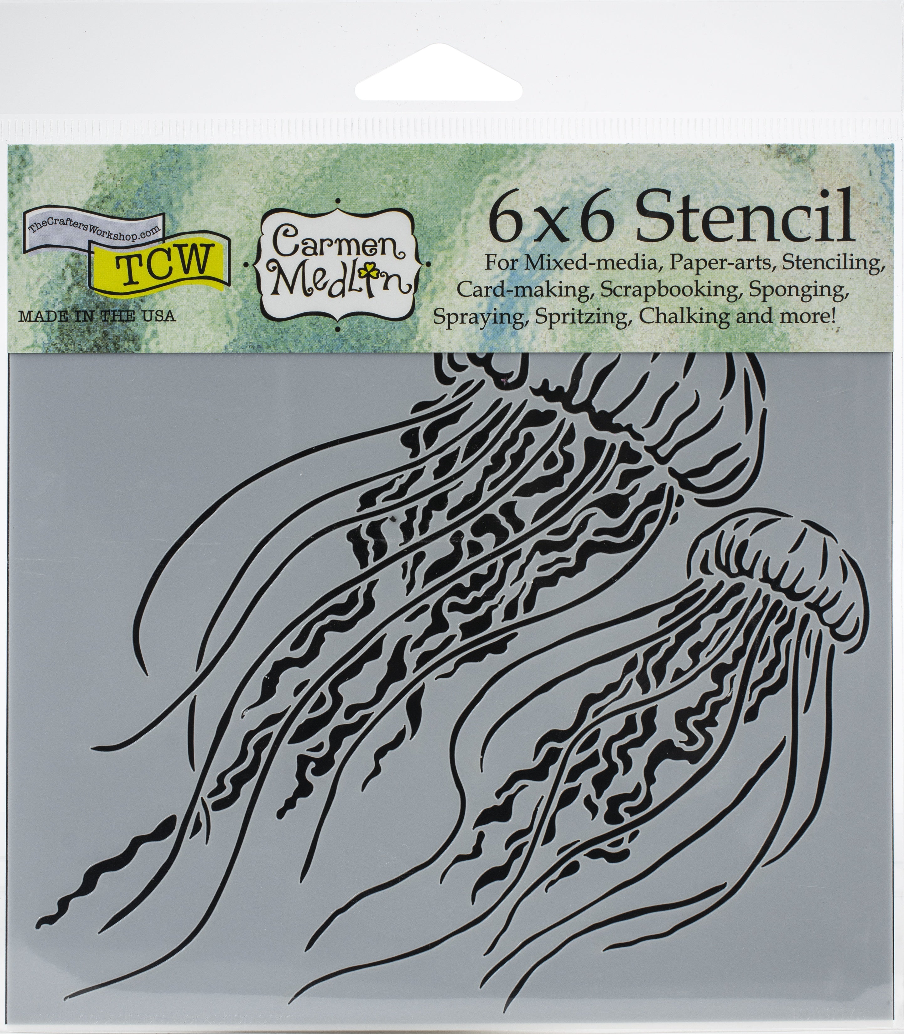 The Crafters Workshop 6X6 Jellyfish Stencil