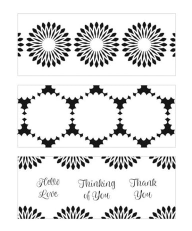 The Crafters Workshop Slimline Layered Triple Flowers Stencil