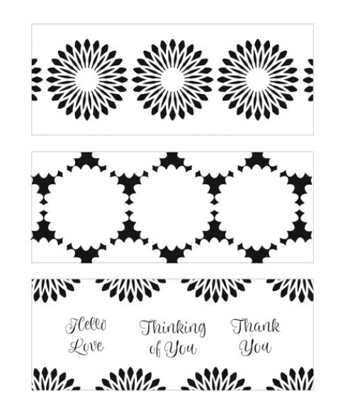 The Crafters Workshop Slimline Layered Triple Flowers Stencil