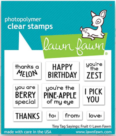 Lawn Fawn Tiny Tag Sayings: Fruit Stamp