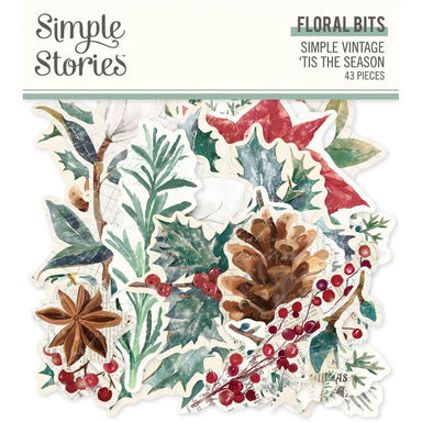 Simple Stories 'Tis the Season Floral Bits & Pieces