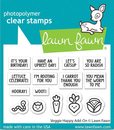Lawn Fawn Veggie Happy Add On Stamp