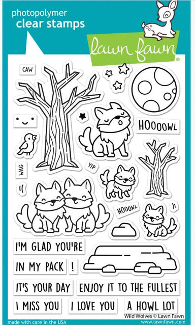Lawn Fawn Wild Wolves Stamp Set