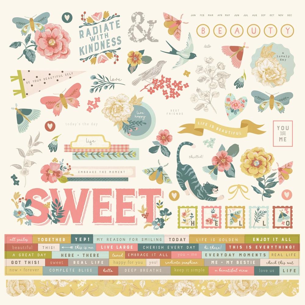 Simple Stories Wildflower Cardstock Sticker Sheet