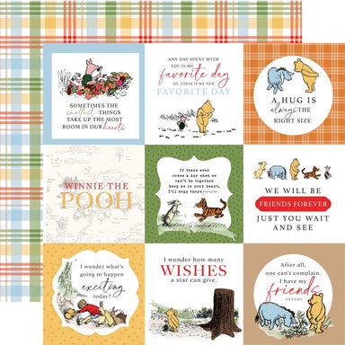 Echo Park Winnie the Pooh 4X4 Journaling Cards 12X12