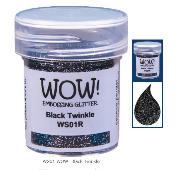 Wow Black Twinkle Translucent Embossing Powder
