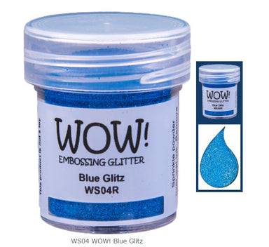 Wow Blue Glitz Opaque Embossing Powder